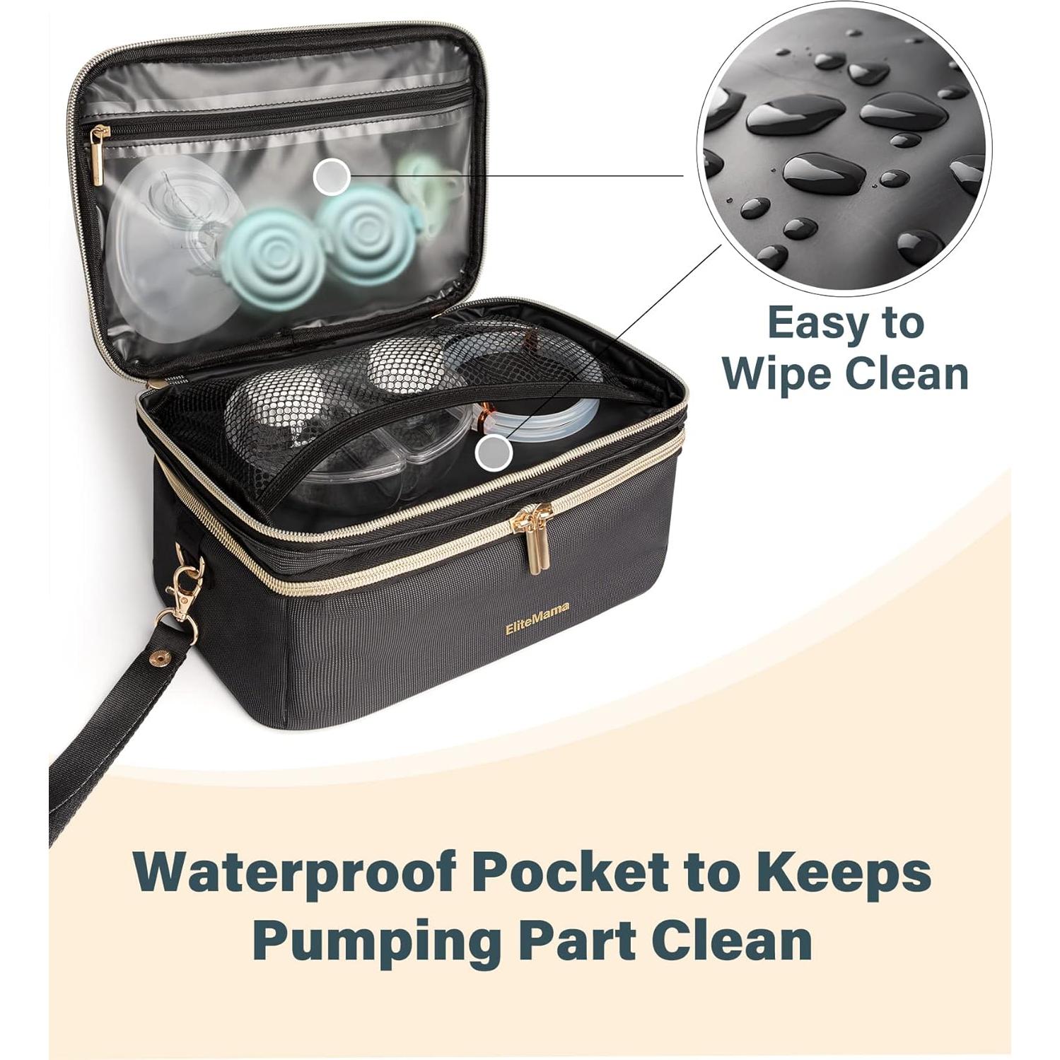 Bolsa de Almacenamiento para Extractor de Leche EliteMama - Negro