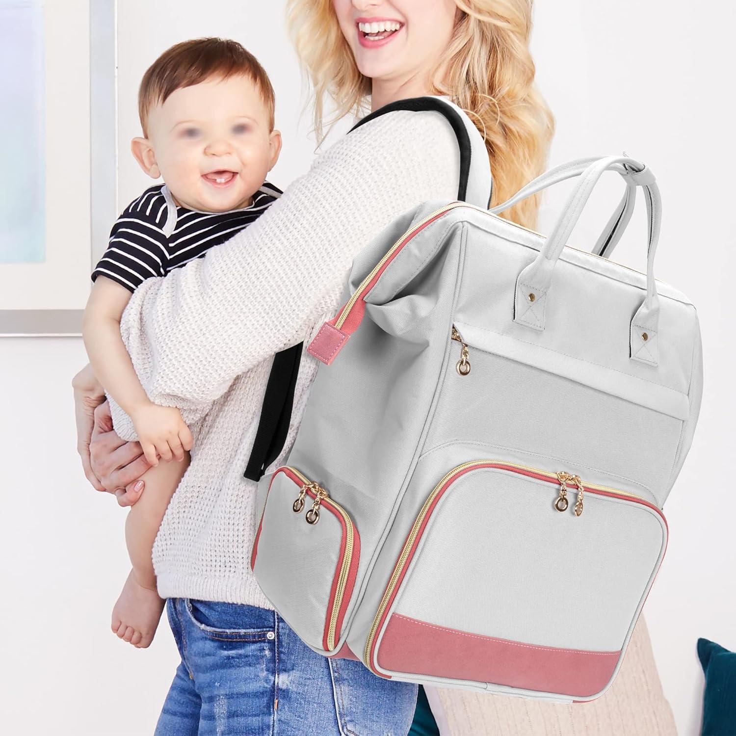 Mochila para Extractor de Leche Damero con Enfriador y Compartimento para Laptop