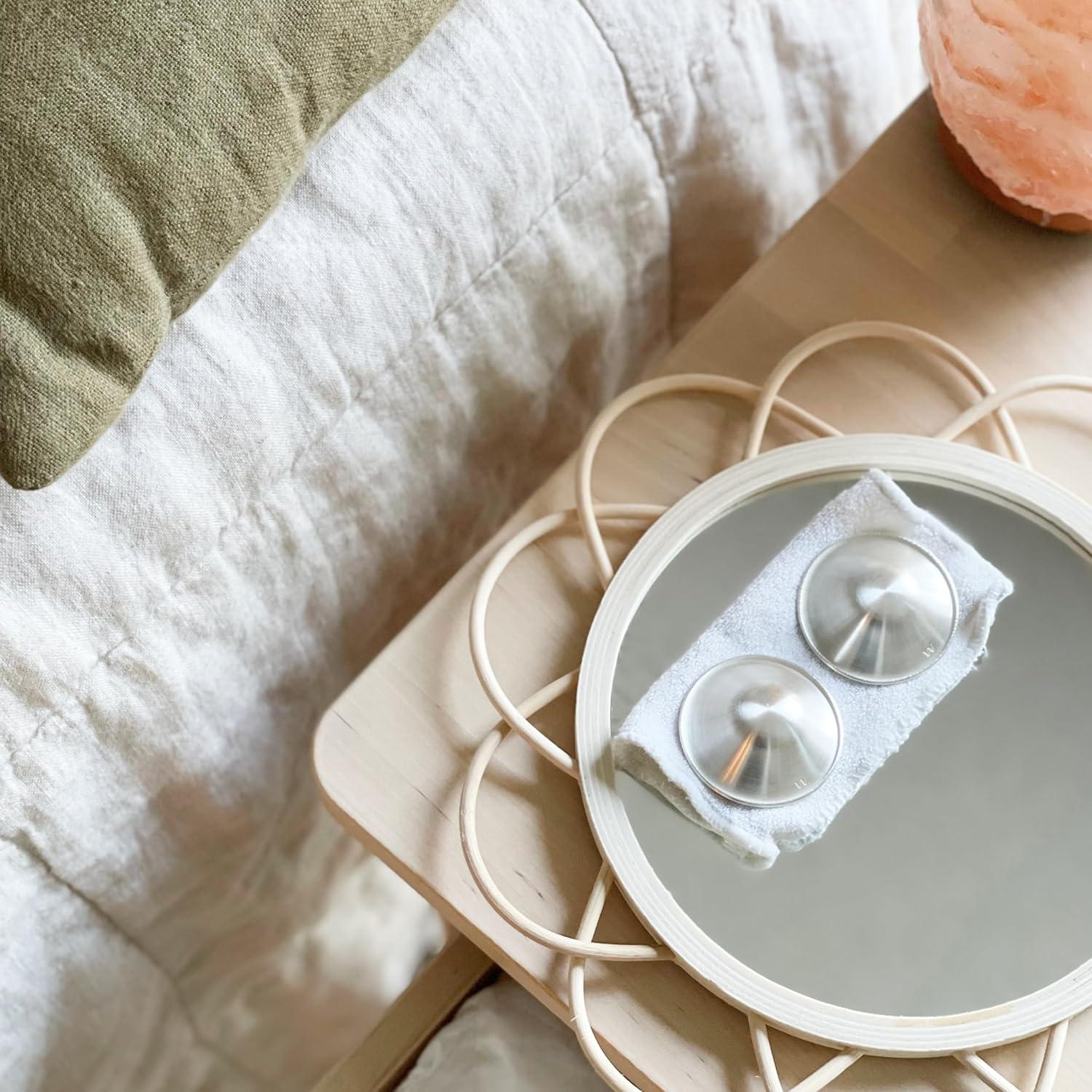 Copas de Lactancia de Plata Calmante Willow - 2 Unidades, Alivio Natural