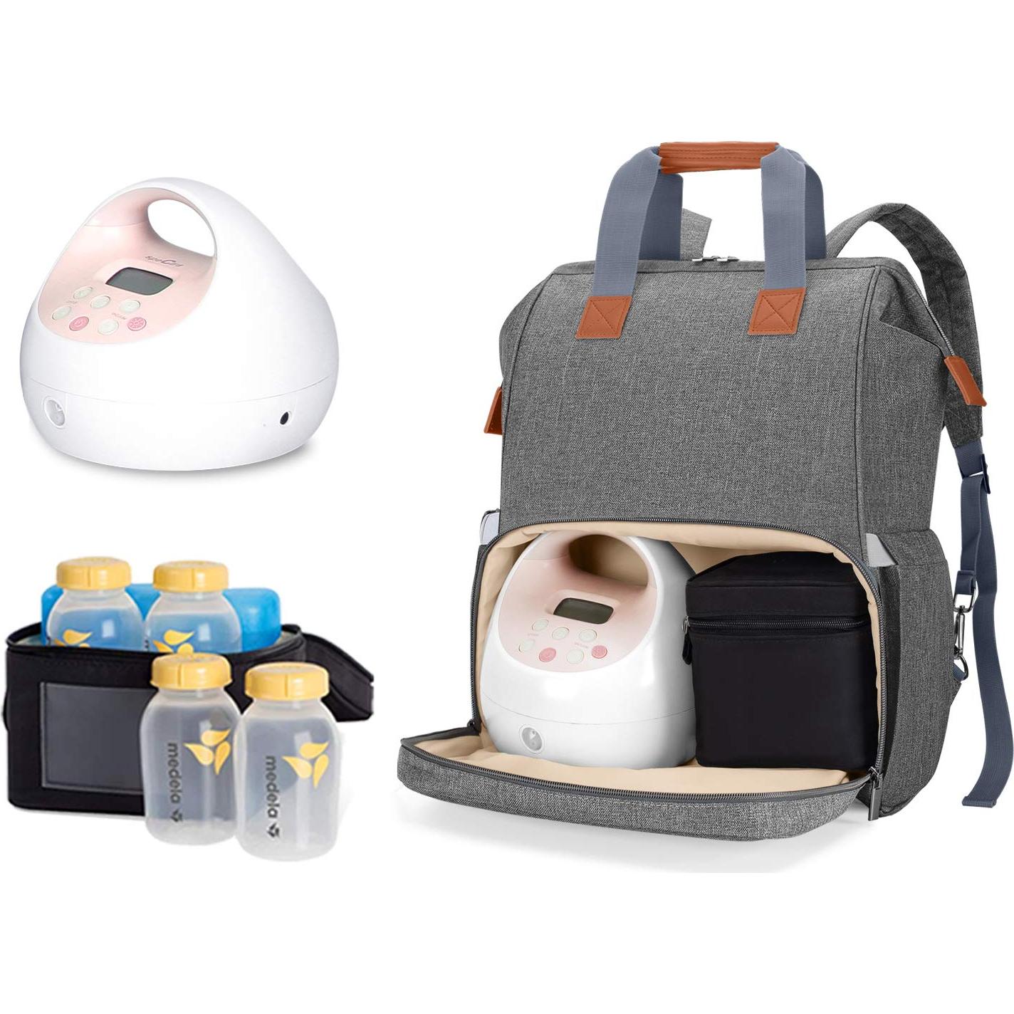 Bolsa Mochila Extractor de Leche Teamoy Gris - Compatible con Spectra y Medela