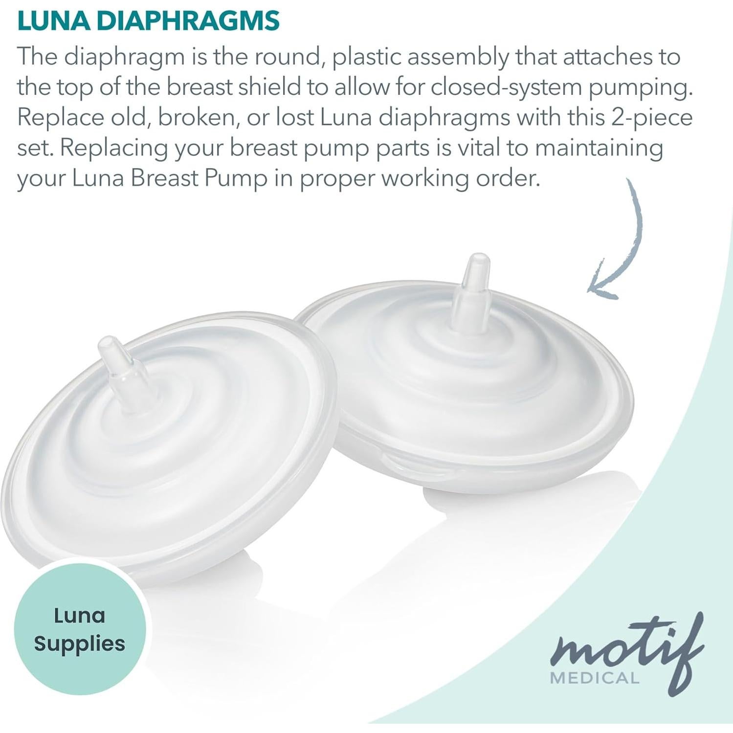 Diafragmas de Silicona Motif Medical para Extractor Luna - Juego de 2