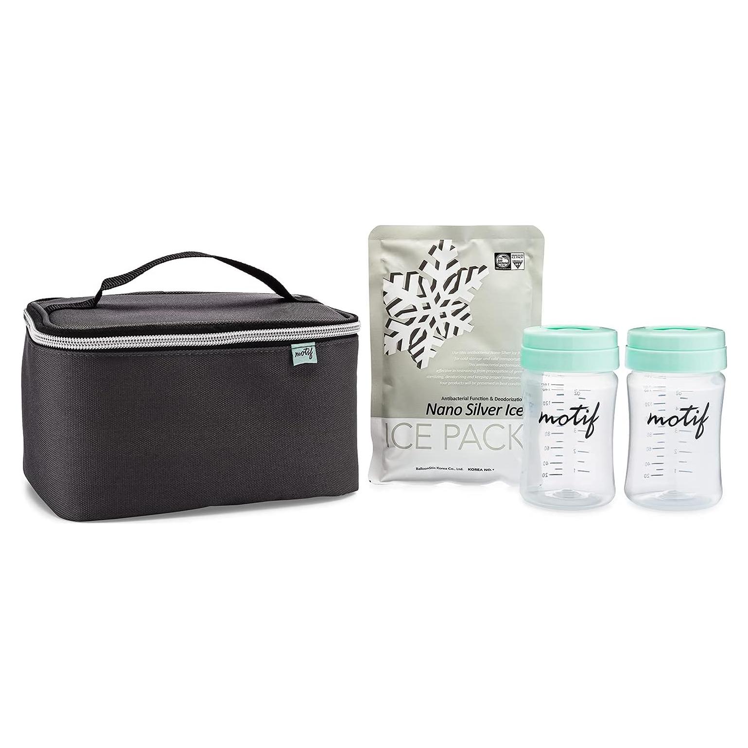 Conjunto Enfriador de Leche Materna Motif Medical Luna - Aislada, 2 Contenedores