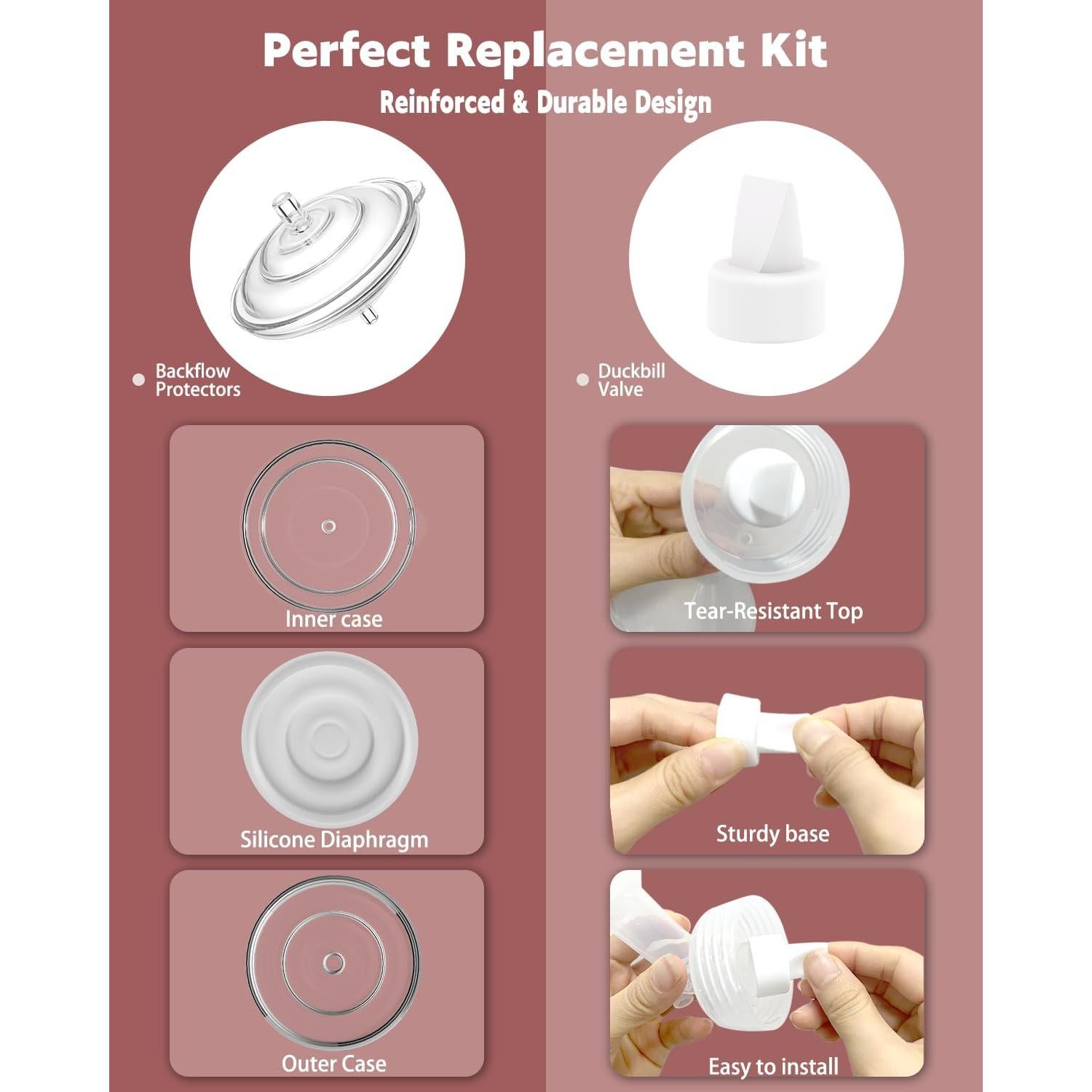 Kit de Piezas de Bomba de Pecho IVARONAL 4 Paquetes 22mm