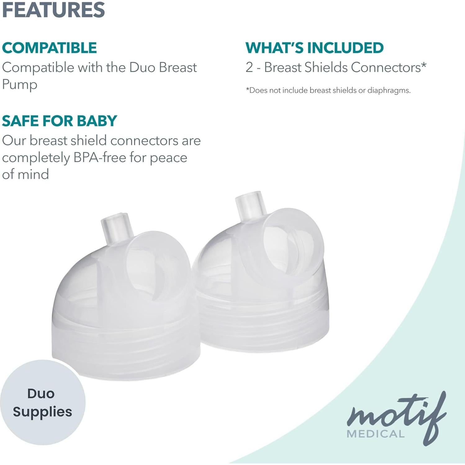 Conectores de Repuesto Motif Medical para Extractor de Leche Doble