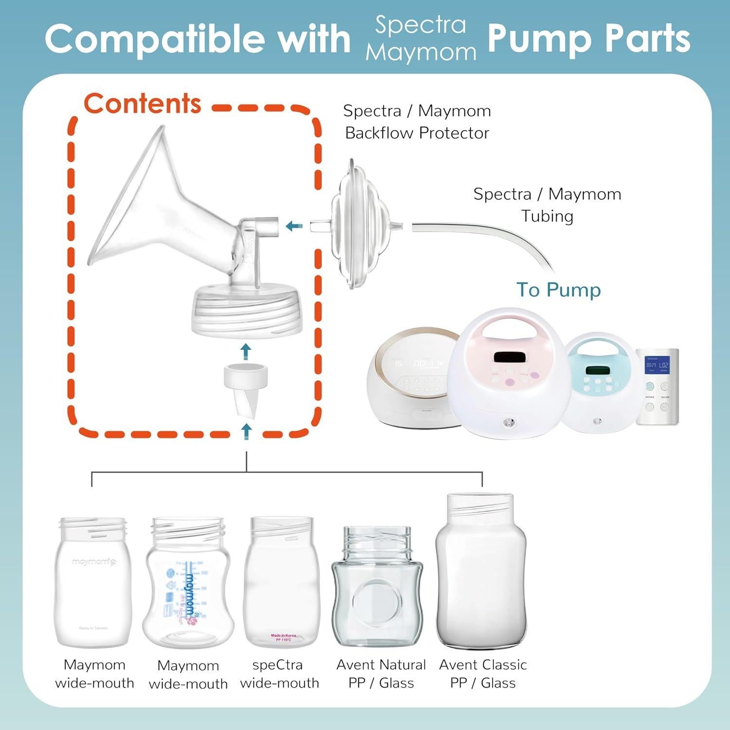 Brida y Válvula Duckbill Maymom 17mm Compatible Spectra