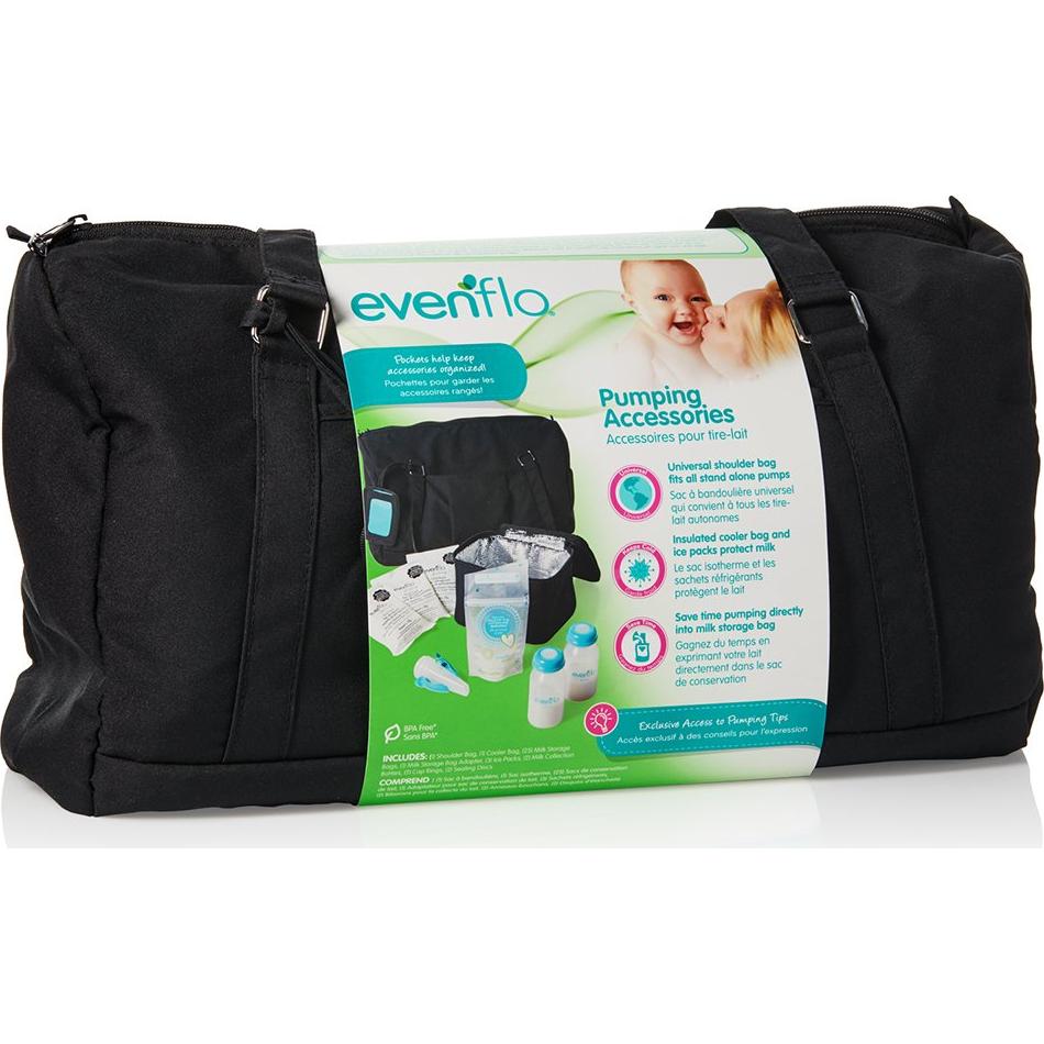 Bolsa Enfriadora Evenflo para Almacenamiento de Leche - Incluye Botellas y Accesorios