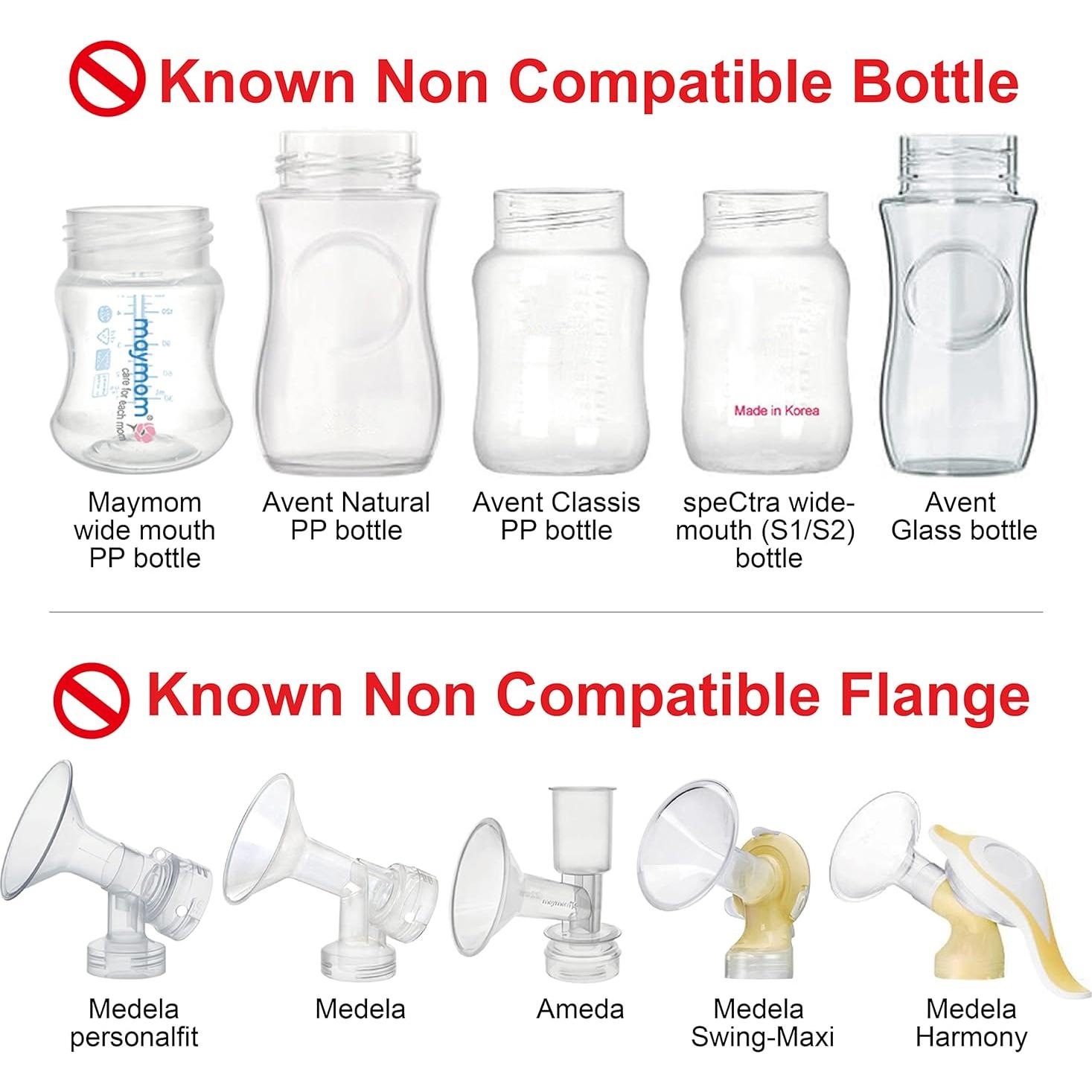 Cambiador de Rosca Maymom para Botellas de Boca Ancha 4 Pcs