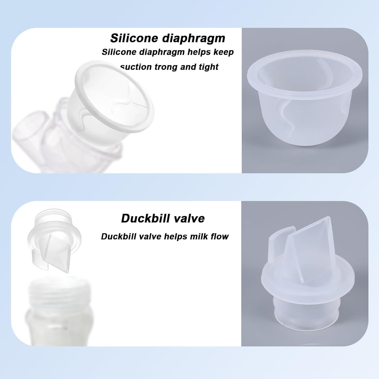 10 Accesorios para Extractores de Leche BOXOB - Silicona BPA Free