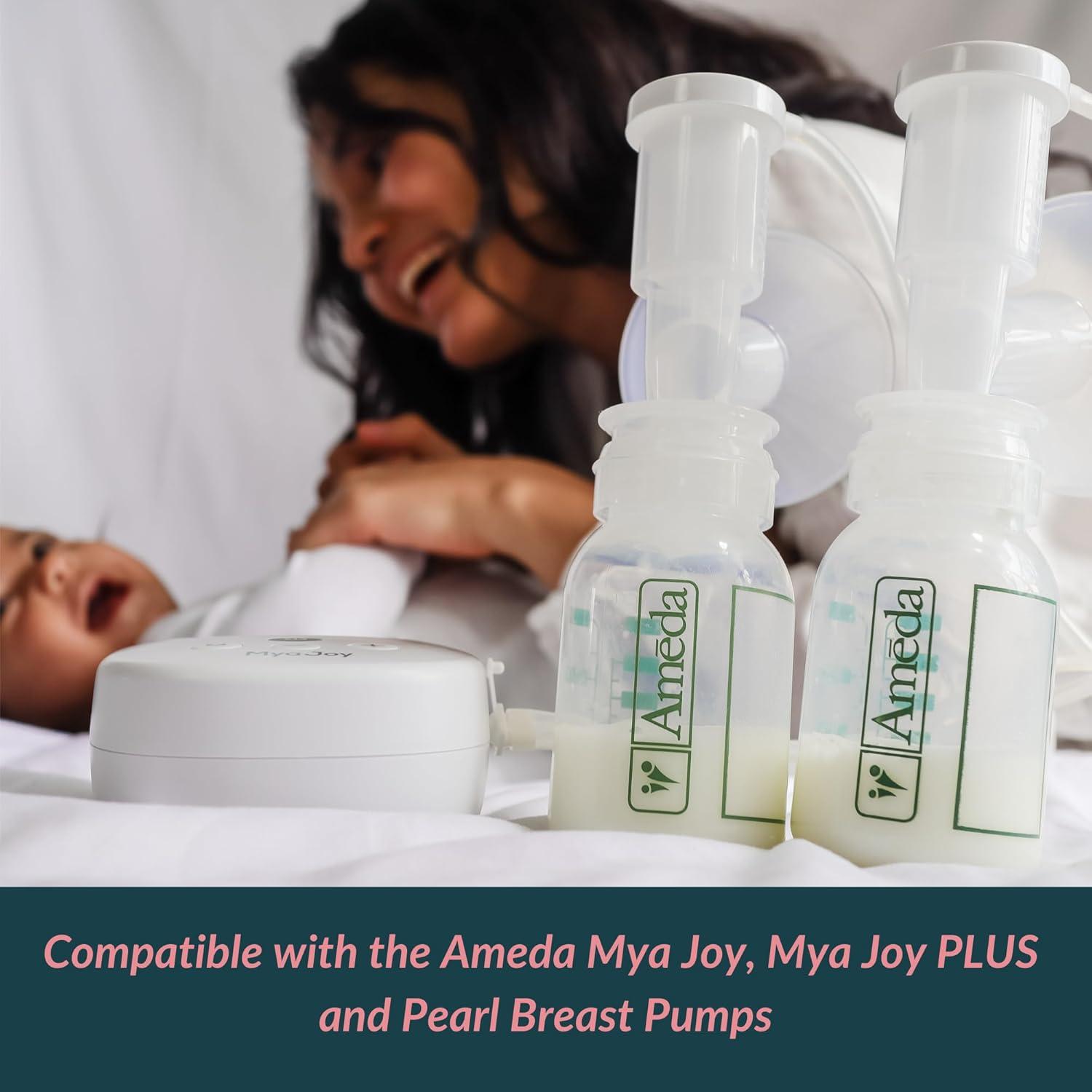 Paquete Ameda: Botellas de Almacenamiento de Leche (4) + Pañales MoistureGuard (50)