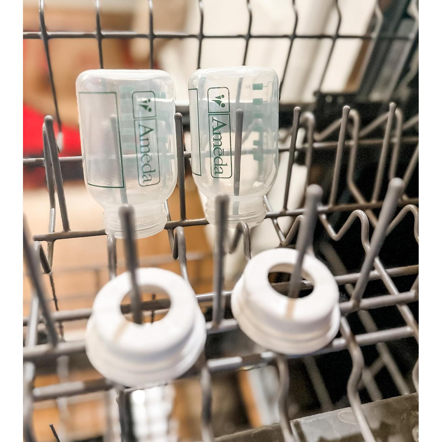 Paquete Ameda: Botellas de Almacenamiento de Leche (4) + Pañales MoistureGuard (50)