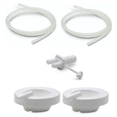 Partes de Tubo Maymom para Bombas Ameda Purely Yours - 2 Tubos y Conector