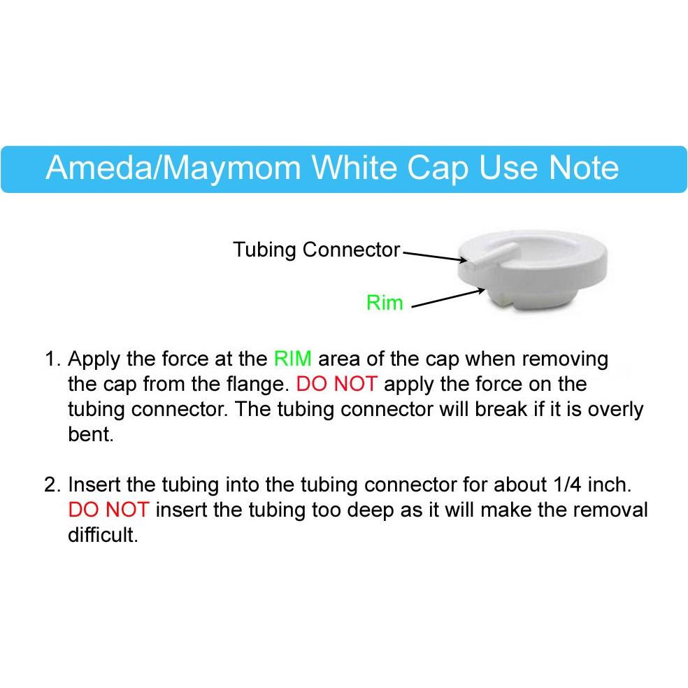 Partes de Tubo Maymom para Bombas Ameda Purely Yours - 2 Tubos y Conector