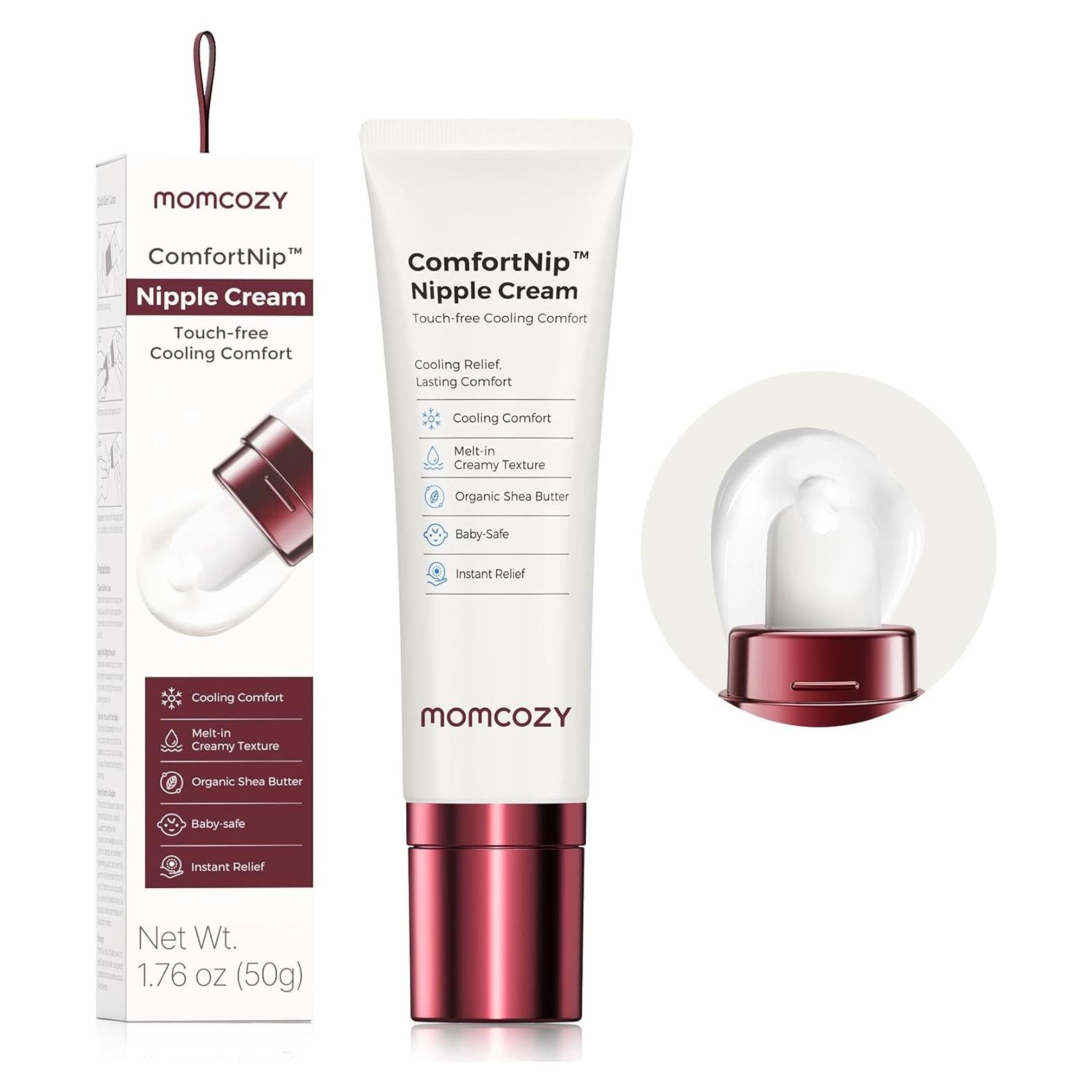 Crema para pezones Momcozy ComfortNip 50g - Alivio instantáneo