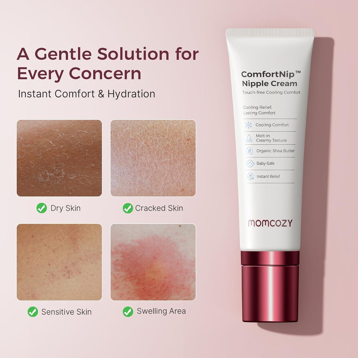 Crema para pezones Momcozy ComfortNip 50g - Alivio instantáneo