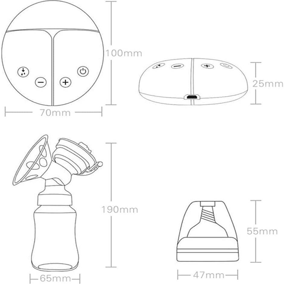 Extractor de Leche Doble Eléctrico Elfzone 2 Modos 9 Niveles Blanco