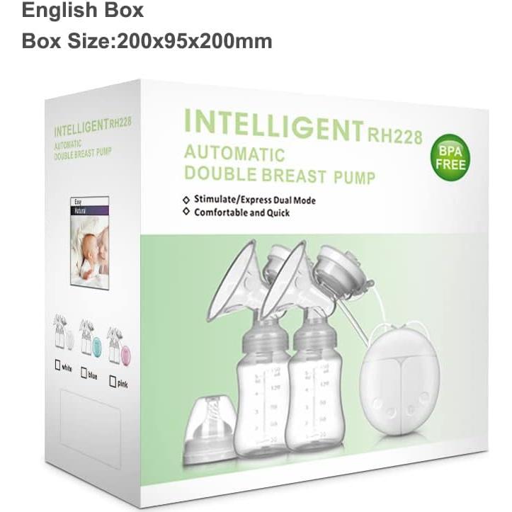 Extractor de Leche Doble Eléctrico Elfzone 2 Modos 9 Niveles Blanco