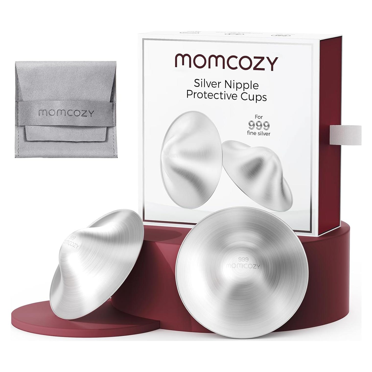 Tazas de Lactancia de Plata 999 Momcozy, Diseño Sin Agujeros