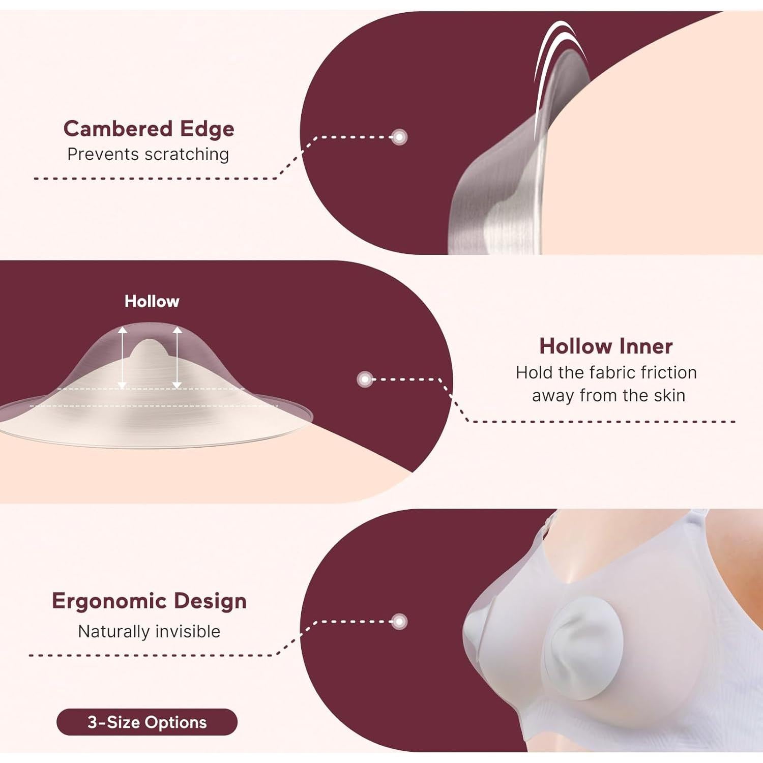 Tazas de Lactancia de Plata 999 Momcozy, Diseño Sin Agujeros