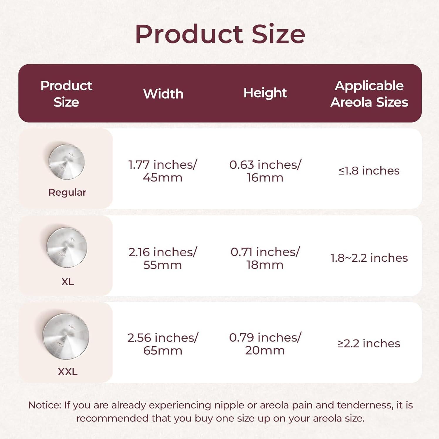 Copas de Lactancia de Plata 999 Momcozy - Tamaño Regular