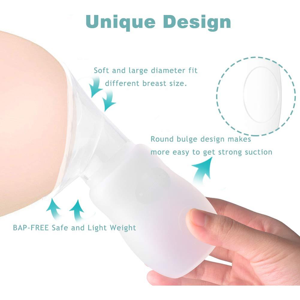 Paquete de 2 Extractores de Leche Manuales de Silicona - Libre de BPA