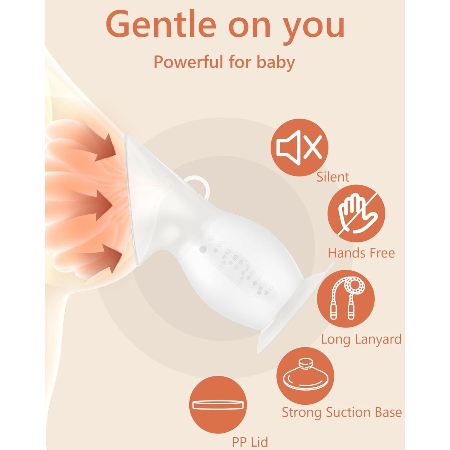 Extractor de Leche Manual HORIGEN 100ml Libre de BPA y Silicona