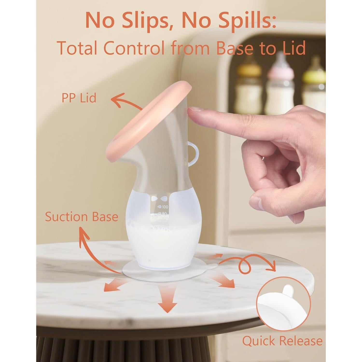 Extractor de Leche Manual HORIGEN 100ml Libre de BPA y Silicona