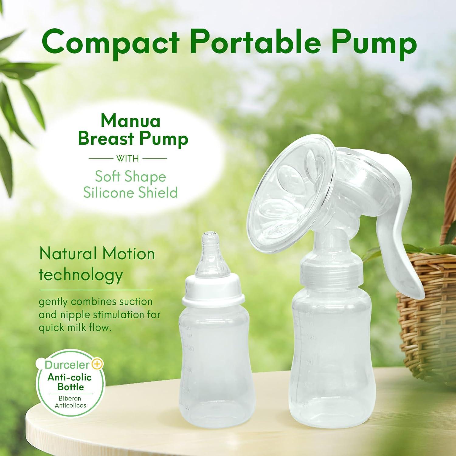 Extractor de Leche Manual Durceler, Silicona, 150 ml, Portátil