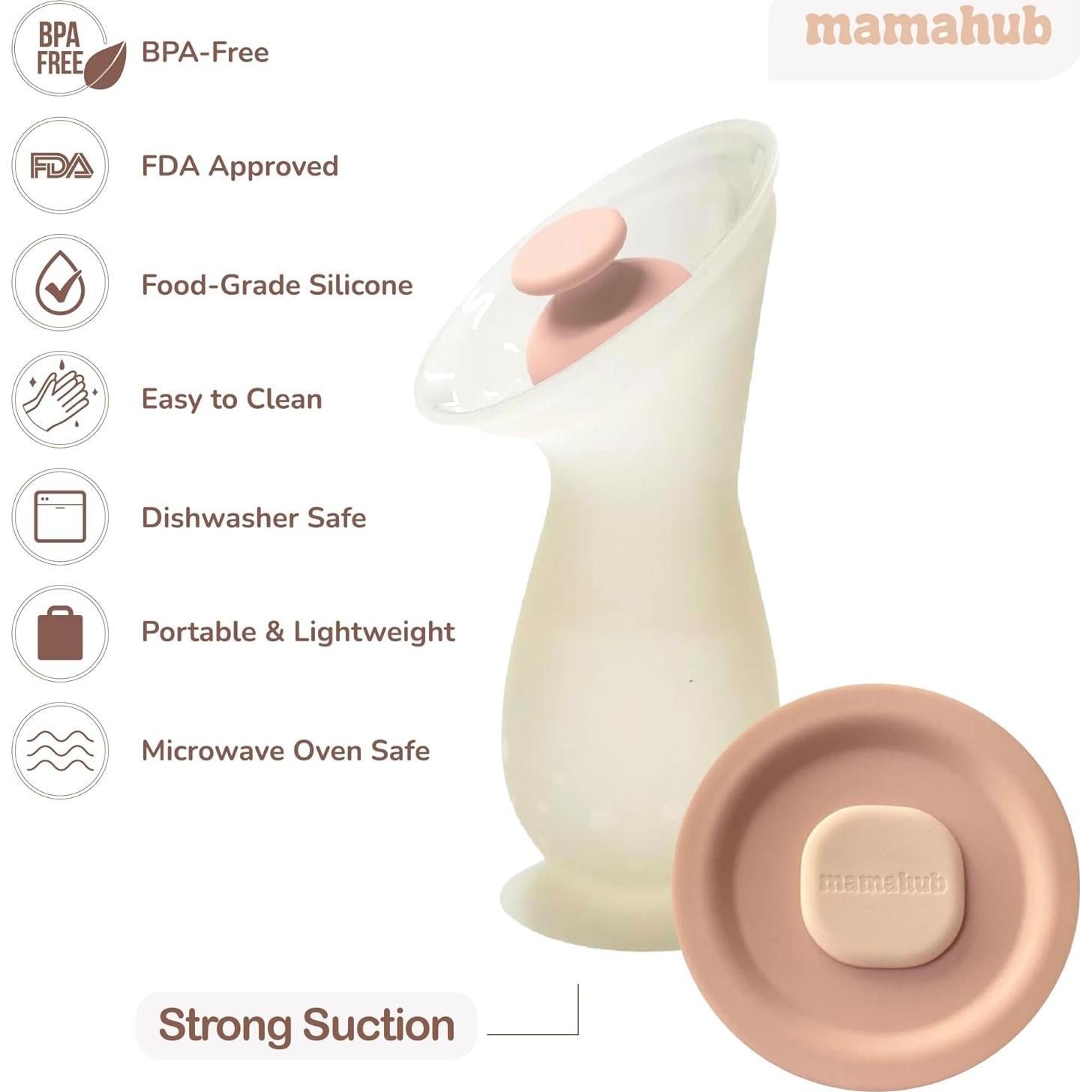 Extractor de Leche Materna Manual Mamahub 110ml Silicona