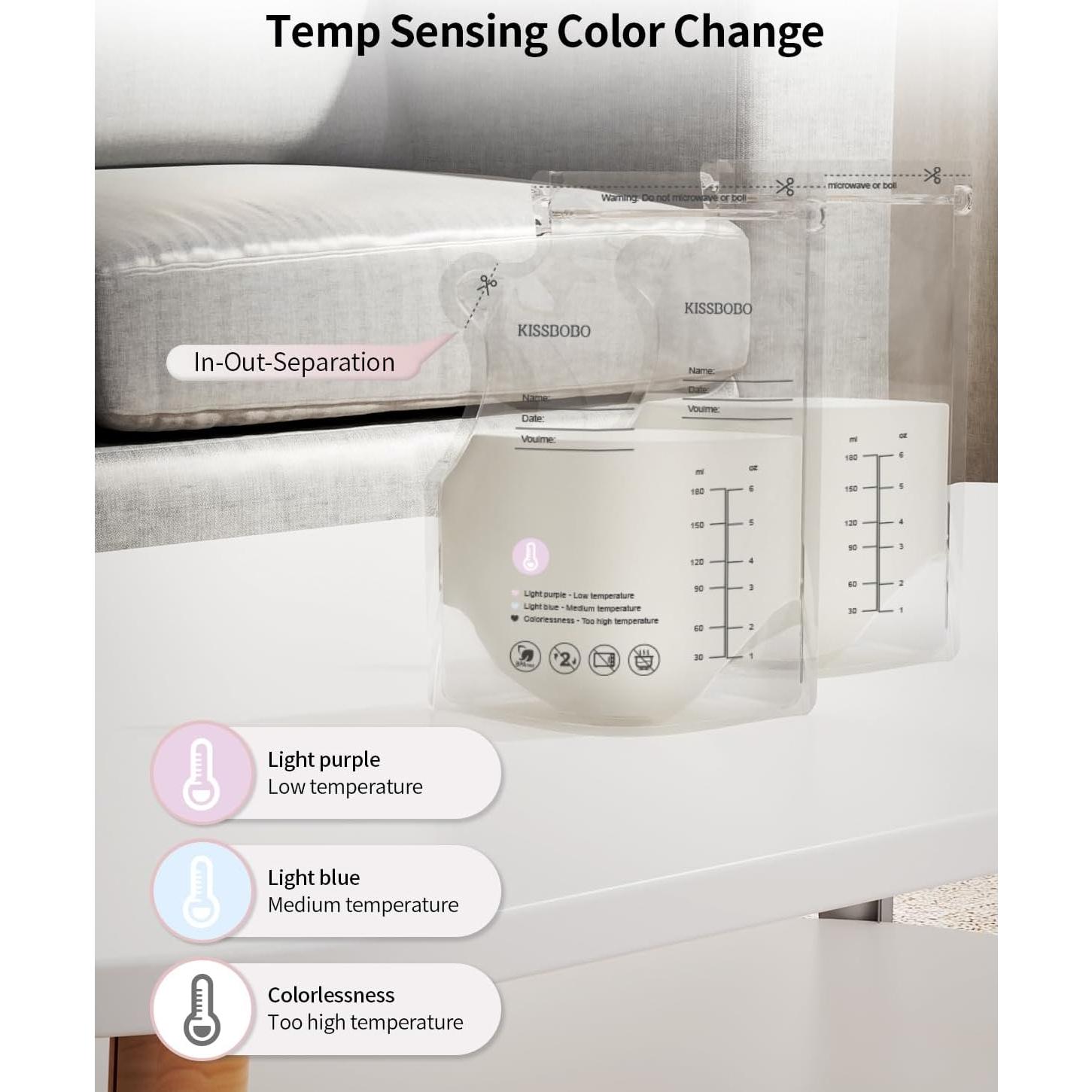 Recolector de Leche Materna KISSBOBO Silicona Transparente 398g