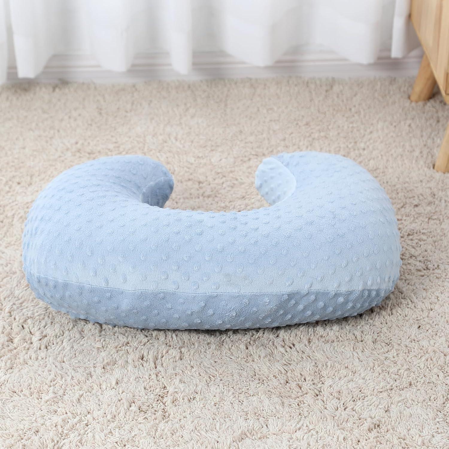 Almohada de Lactancia ESEN Azul Semicircular con Funda Desmontable