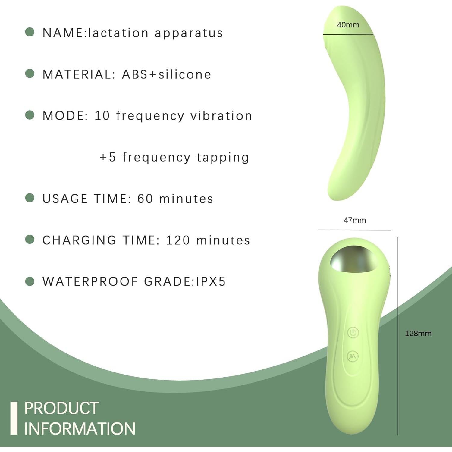 Masajeador de Lactancia Taojavin 3-en-1 Calentador Verde