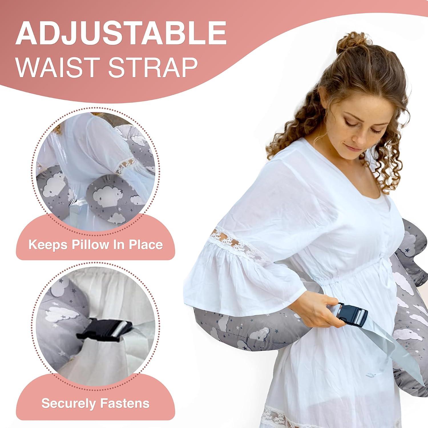 Almohada de Lactancia Pillani Grande Algodón Desmontable 60x15.9cm