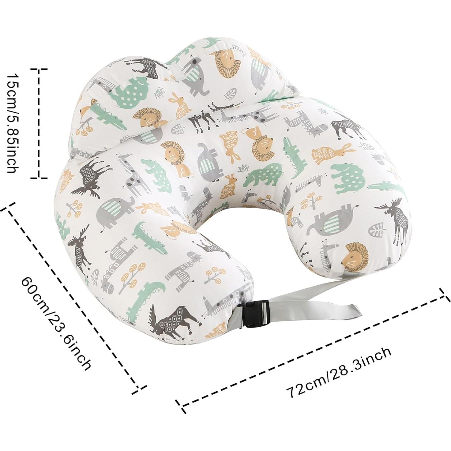 Almohada de Lactancia BATTOP Grande Ajustable 100% Algodón