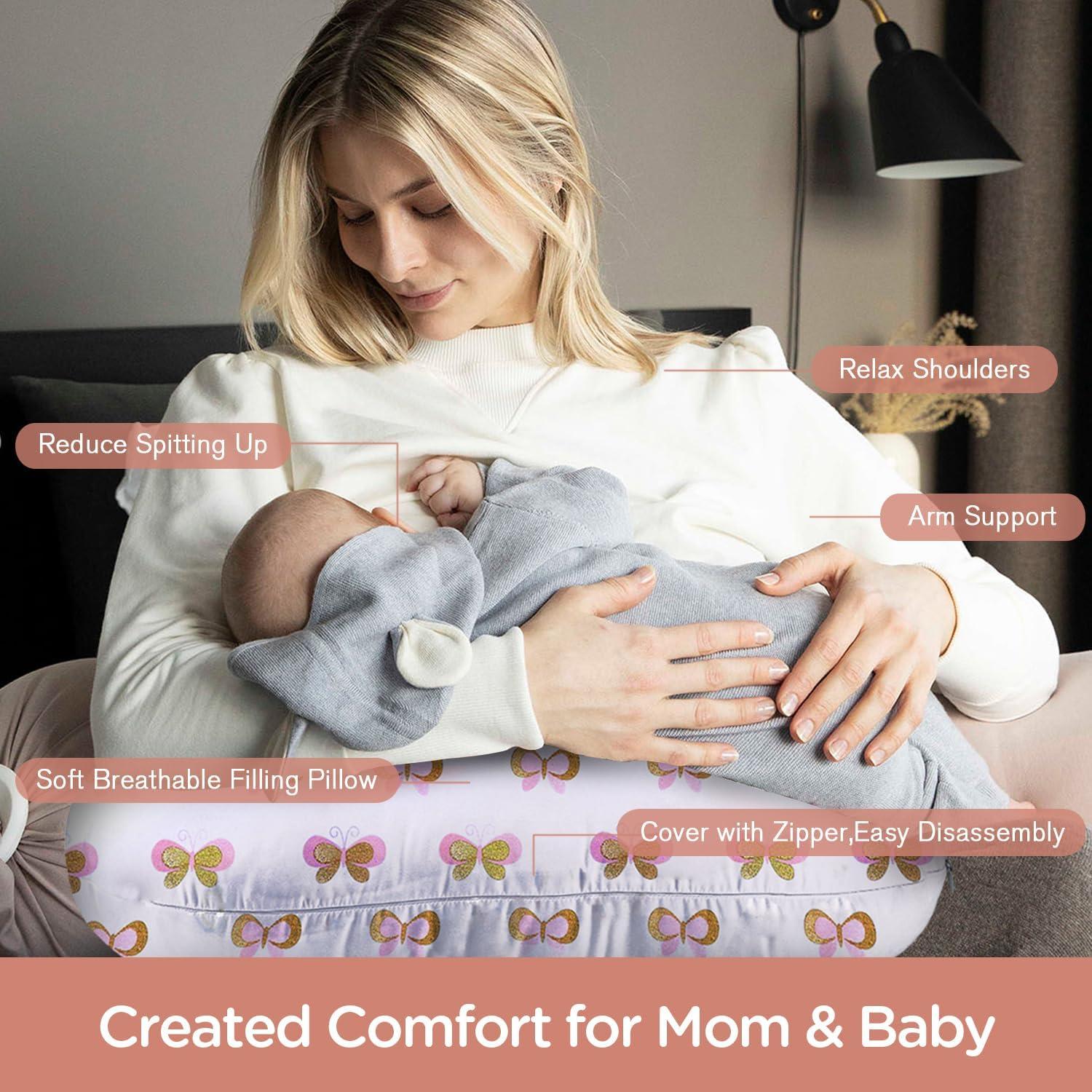 Almohada de Lactancia Pequeña Almohada de Uva Rosa 58x46 cm