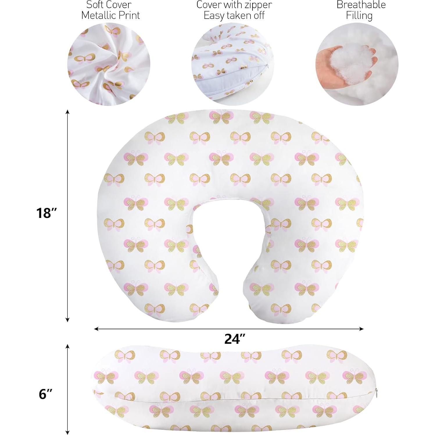 Almohada de Lactancia Pequeña Almohada de Uva Rosa 58x46 cm