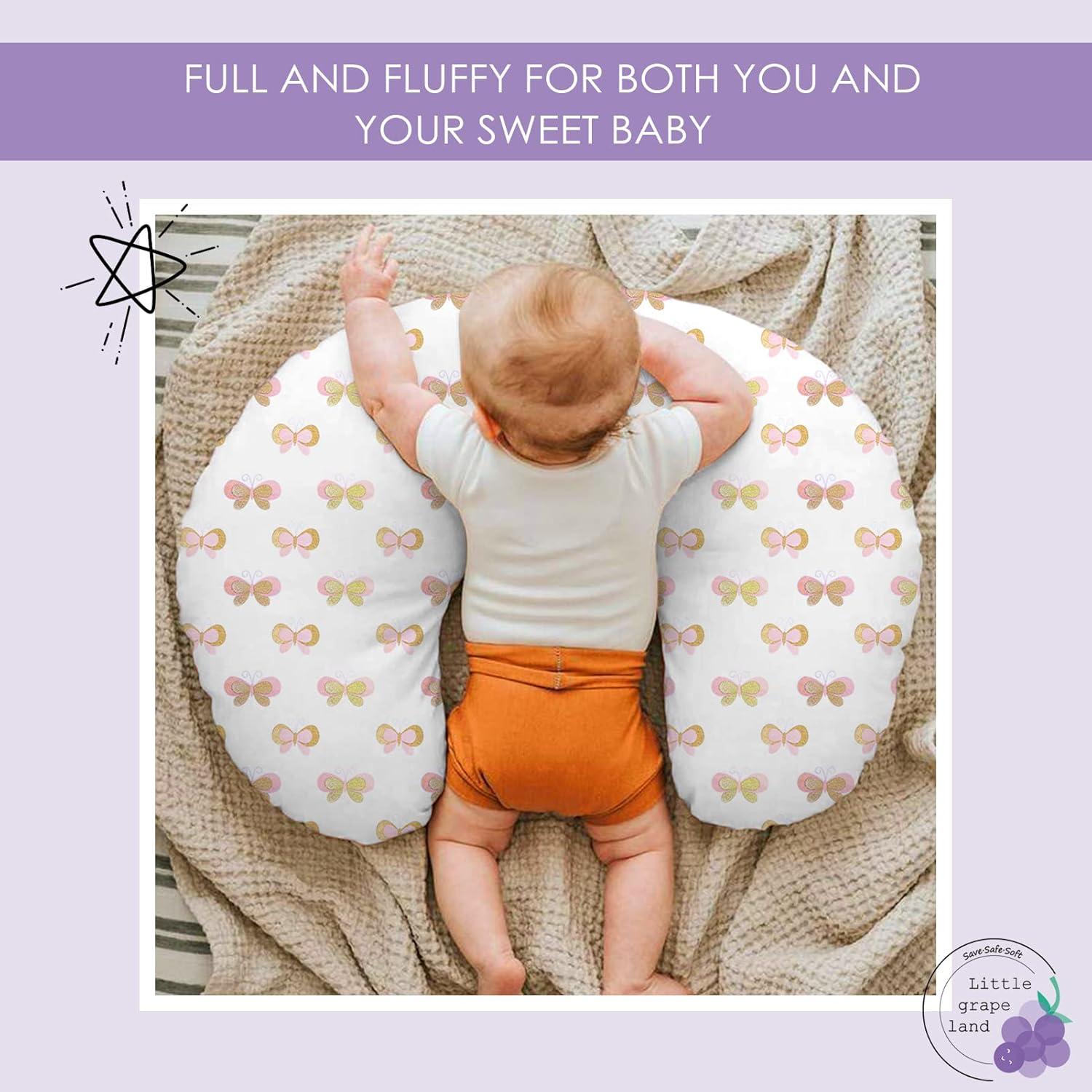 Almohada de Lactancia Pequeña Almohada de Uva Rosa 58x46 cm