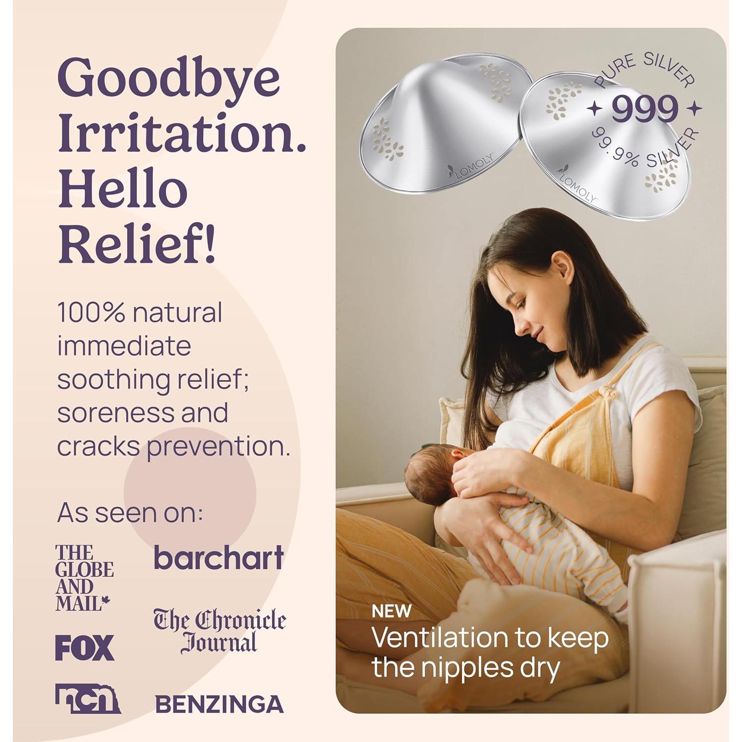 Copas de Lactancia de Plata 999 con Extractor Manos Libres