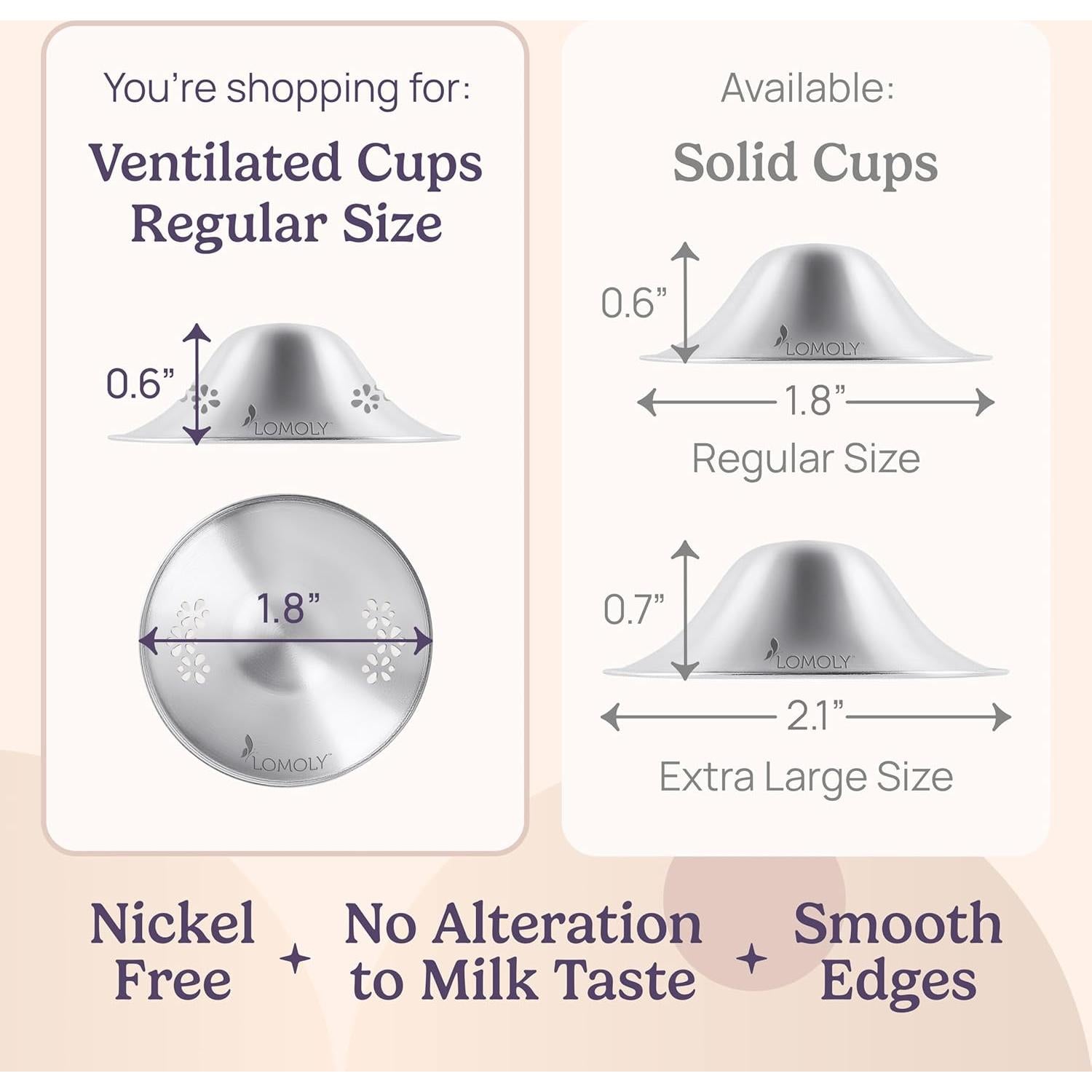 Copas de Lactancia de Plata 999 con Extractor Manos Libres