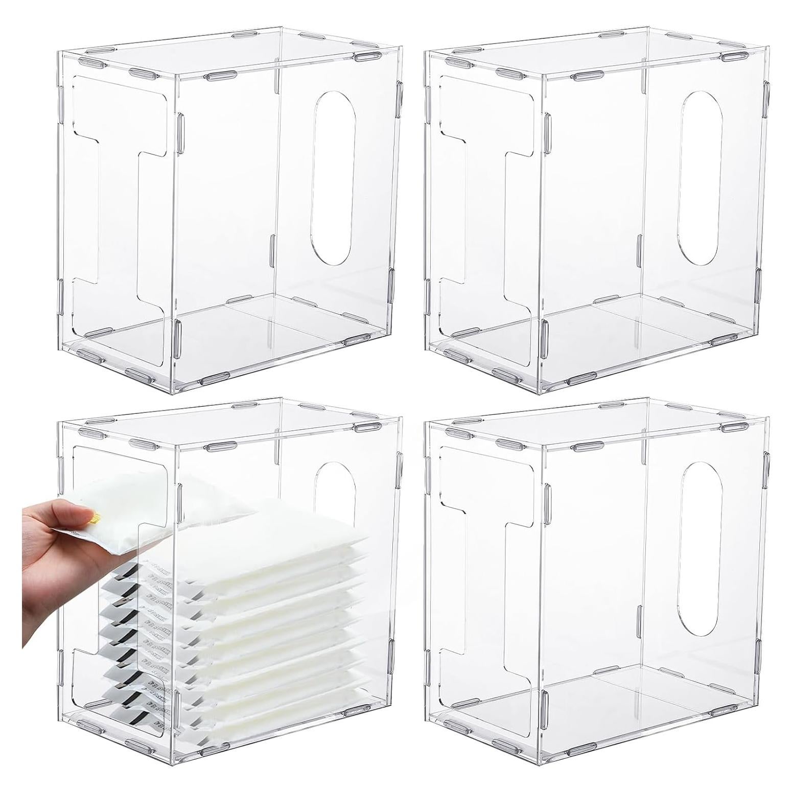 Organizador de Leche Materna Domensi 4 Pcs Acrílico 21x21 cm
