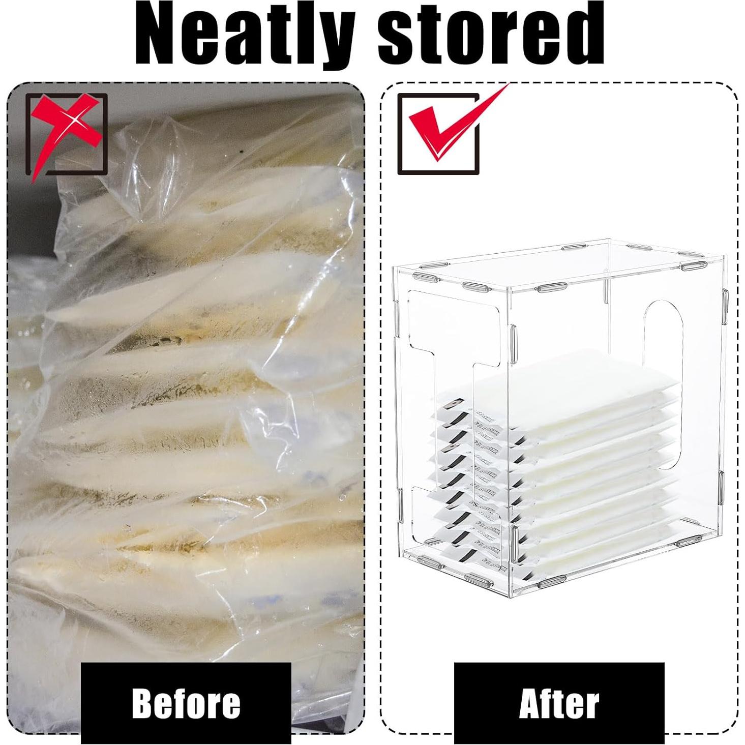 Organizador de Leche Materna Domensi 4 Pcs Acrílico 21x21 cm