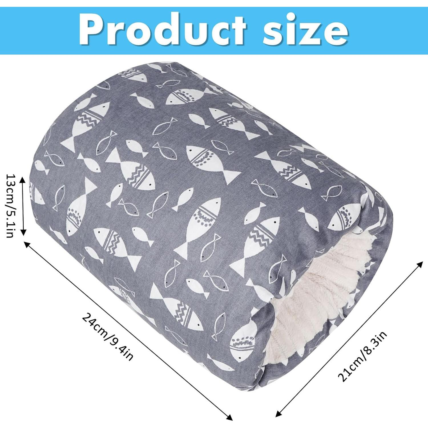 Almohada de Lactancia TEUOPIOE 100% Algodón Pez Gris