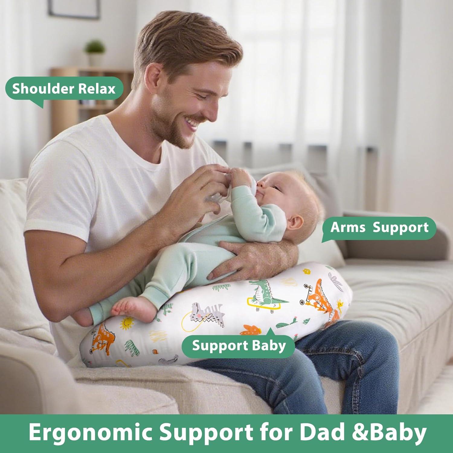 Almohada de Lactancia Resylp Dinosaurio 55.88x45.72 cm Lavable