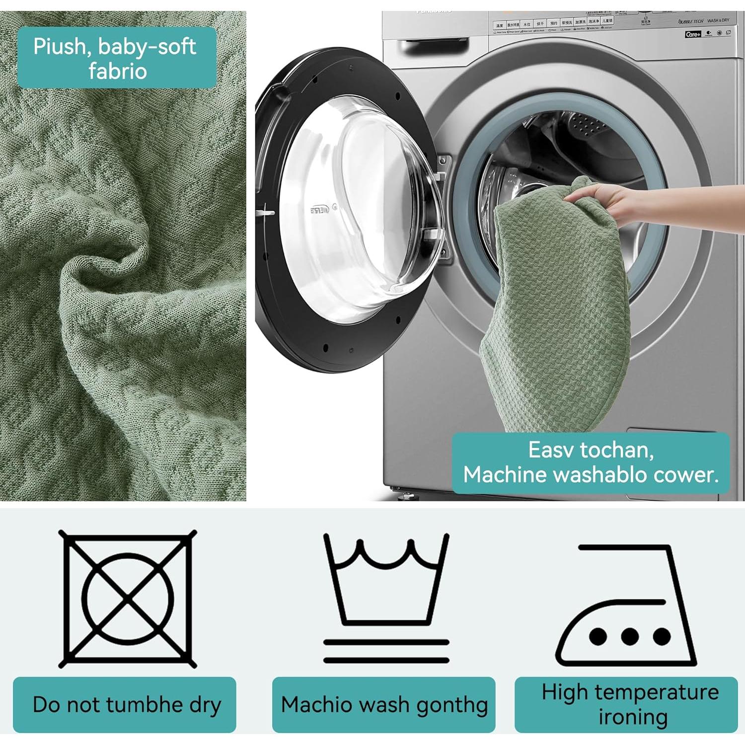 Almohada de Lactancia QSTEHEML Verde Ajustable con Funda Desmontable