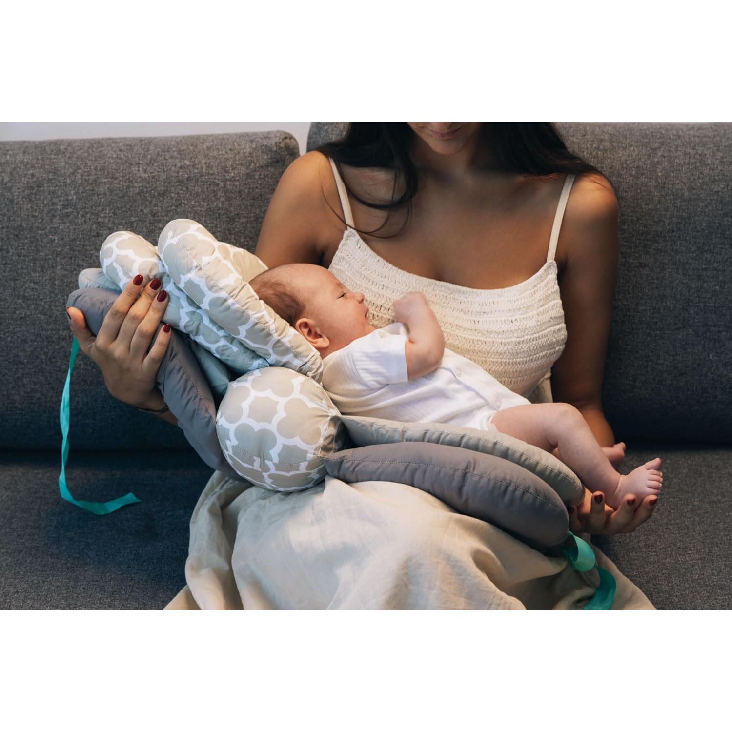 Almohada de Lactancia Bodreamz 100% Algodón Ajustable 67x32cm