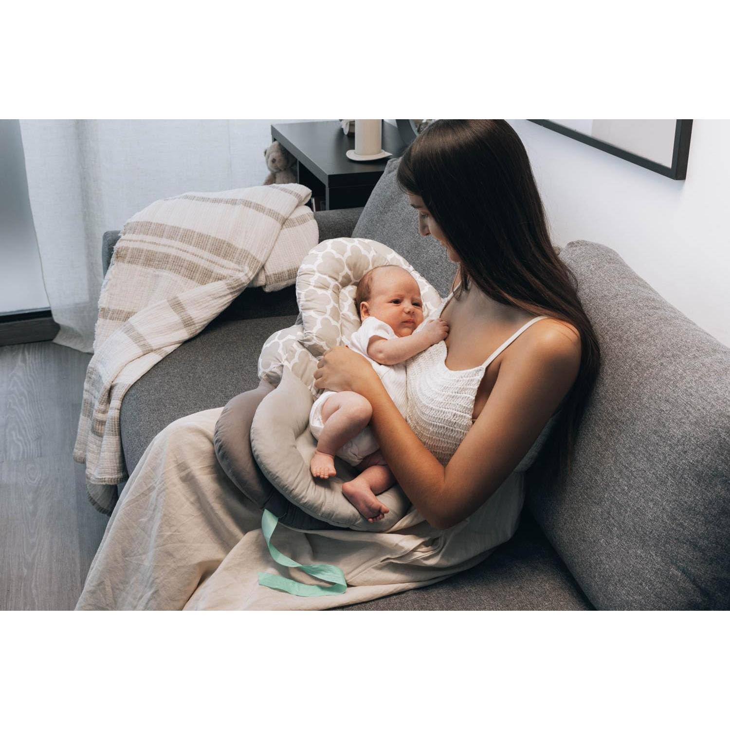 Almohada de Lactancia Bodreamz 100% Algodón Ajustable 67x32cm