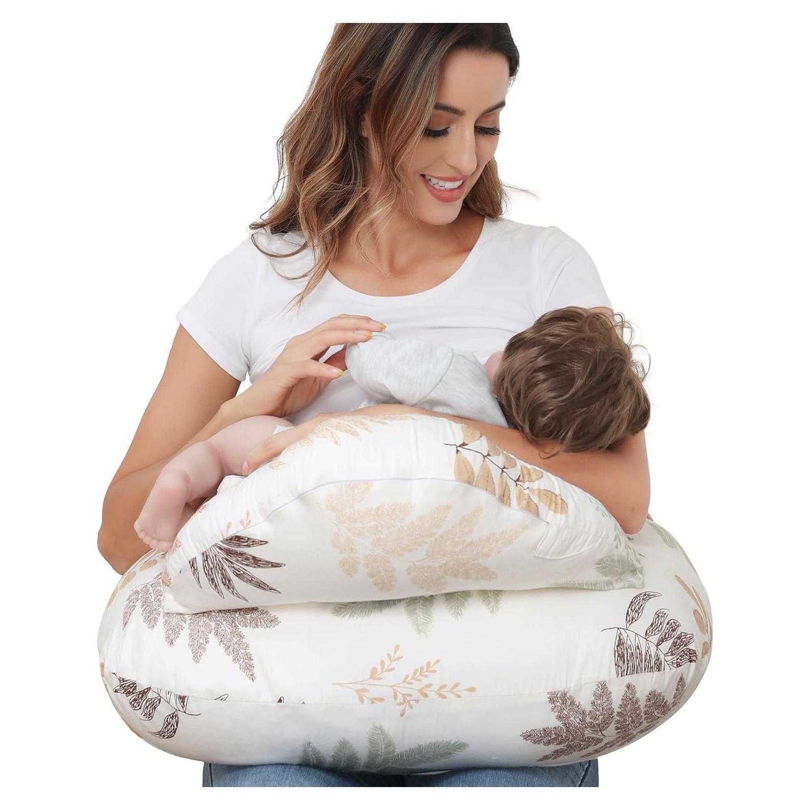 Almohada de Lactancia Lurui con Funda de Algodón Ajustable