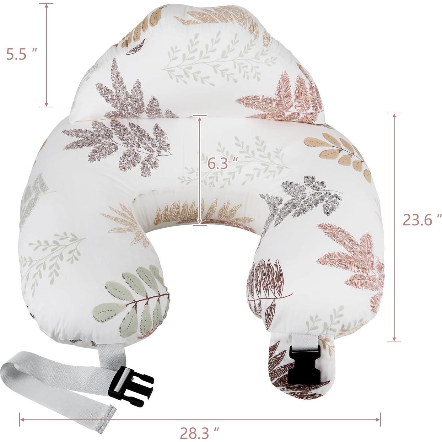 Almohada de Lactancia Lurui con Funda de Algodón Ajustable