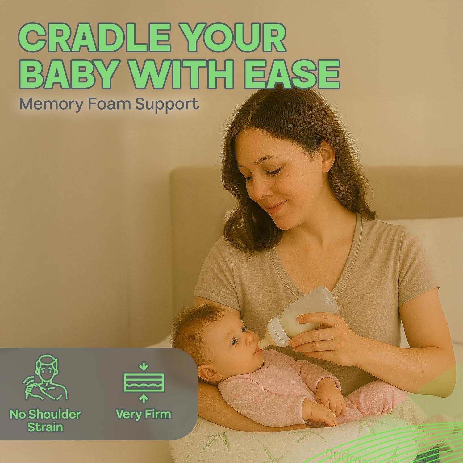 Almohada de Lactancia Sacred Thread - Espuma de Memoria y Funda de Bambú