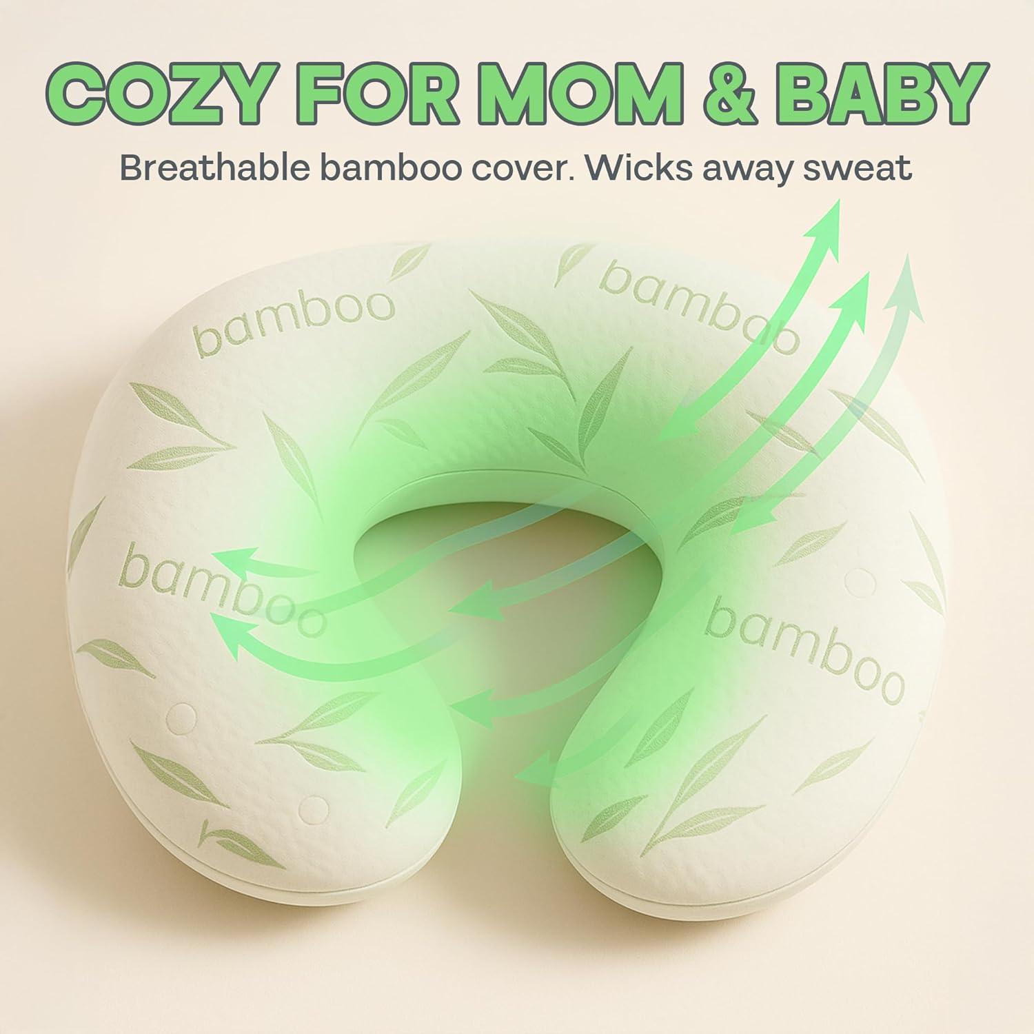 Almohada de Lactancia Sacred Thread - Espuma de Memoria y Funda de Bambú