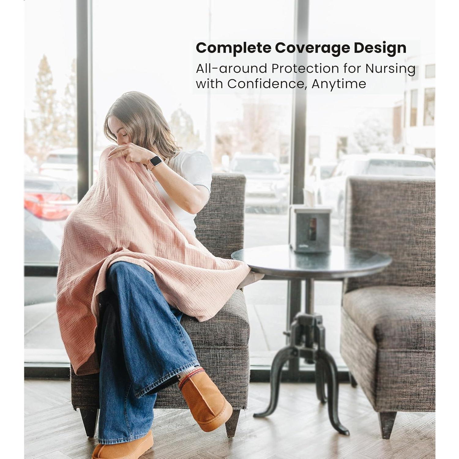 Cubierta de Lactancia Konssy 2 Piezas 100% Algodón Transpirable